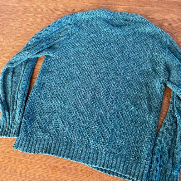Goodfellow & Co Green Crewneck Cable Knit Sweater - Picture 2 of 5